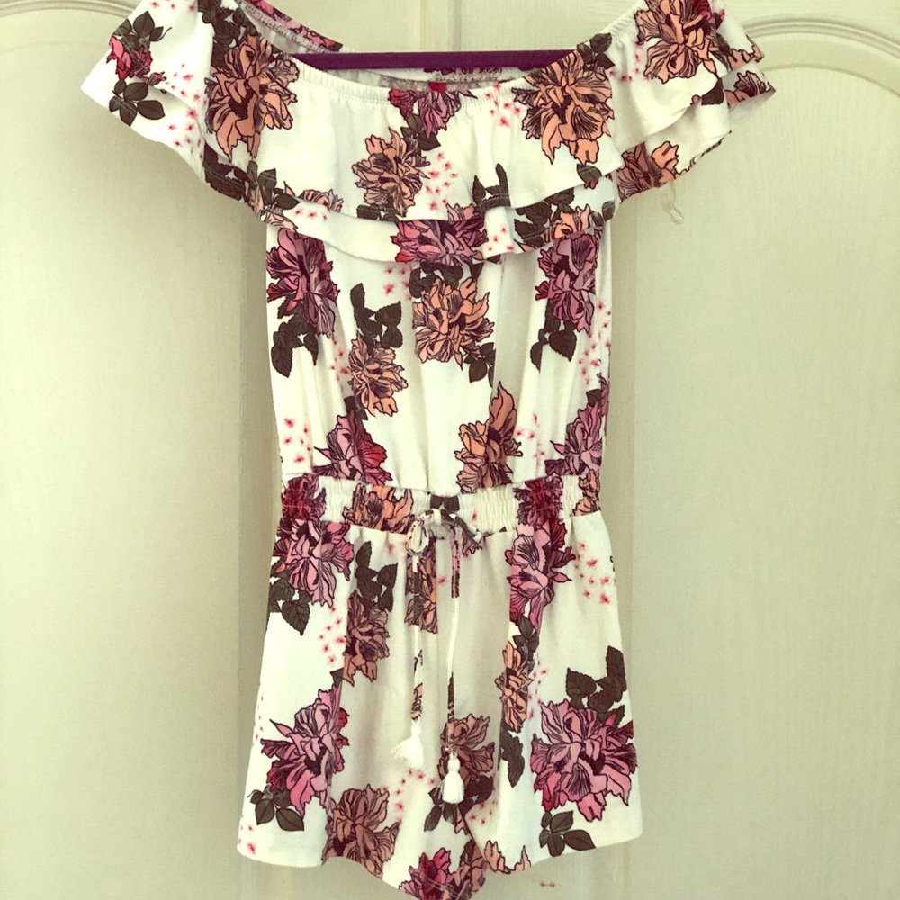 Versatile Floral romper off the shoulder